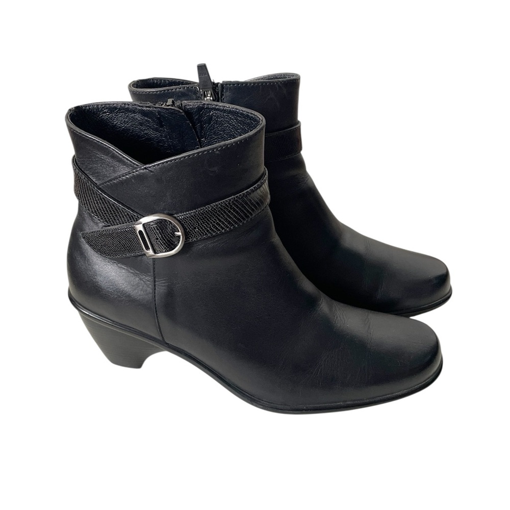 Dansko Margo black leather wedge ankle boots size EU 41 US 11